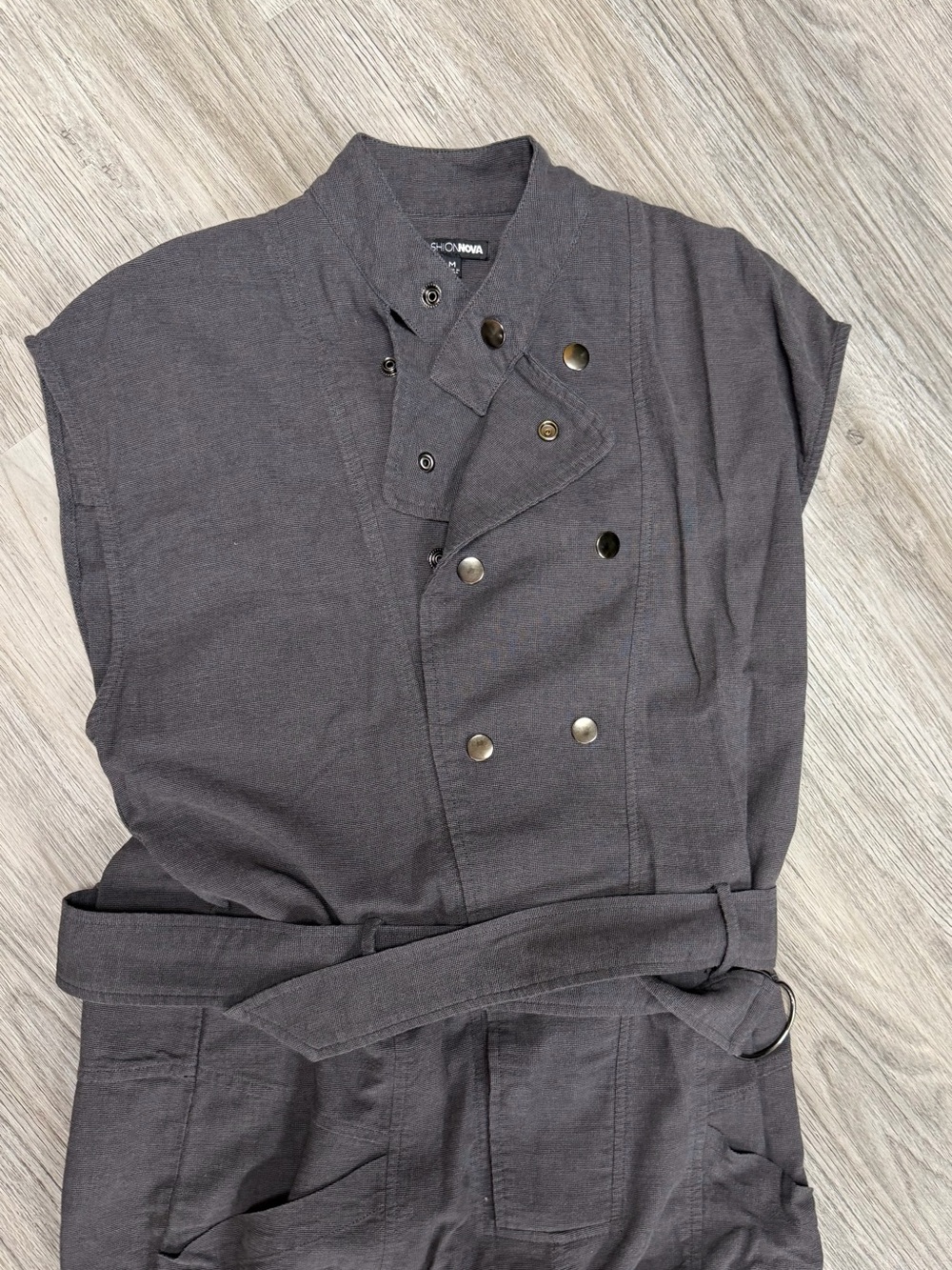 Charcoal Gray women’s Sleeveless jumpsuit